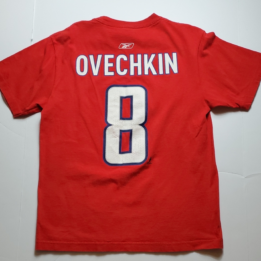 Red Reebok Washington Capitals Ovechkin T-Shirt